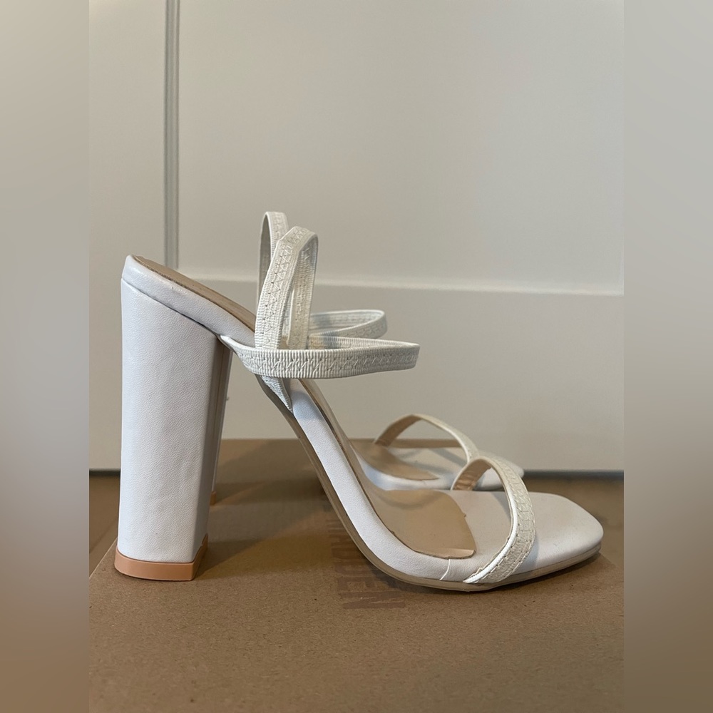 White block heel
